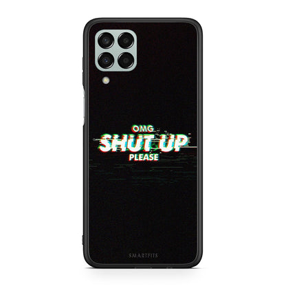 Samsung M33 OMG ShutUp θήκη από τη Smartfits με σχέδιο στο πίσω μέρος και μαύρο περίβλημα | Smartphone case with colorful back and black bezels by Smartfits