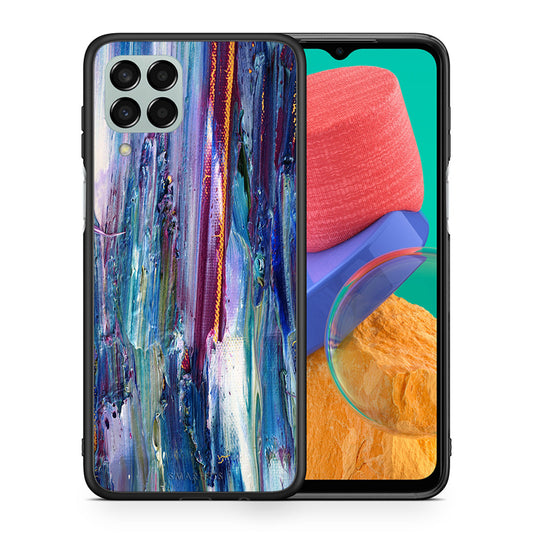 Θήκη Samsung M33 Winter Paint από τη Smartfits με σχέδιο στο πίσω μέρος και μαύρο περίβλημα | Samsung M33 Winter Paint case with colorful back and black bezels