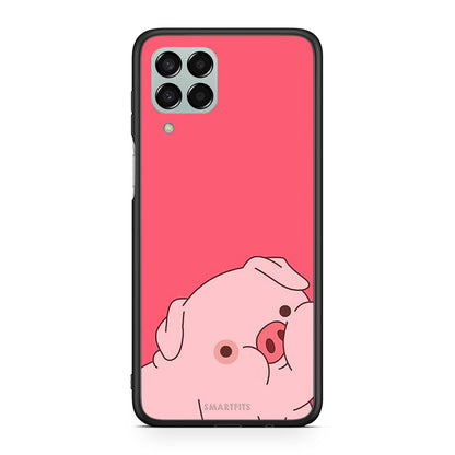 Samsung M33 Pig Love 1 Θήκη Αγίου Βαλεντίνου από τη Smartfits με σχέδιο στο πίσω μέρος και μαύρο περίβλημα | Smartphone case with colorful back and black bezels by Smartfits