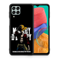 Thumbnail for Θήκη Samsung M33 Pirate King από τη Smartfits με σχέδιο στο πίσω μέρος και μαύρο περίβλημα | Samsung M33 Pirate King case with colorful back and black bezels