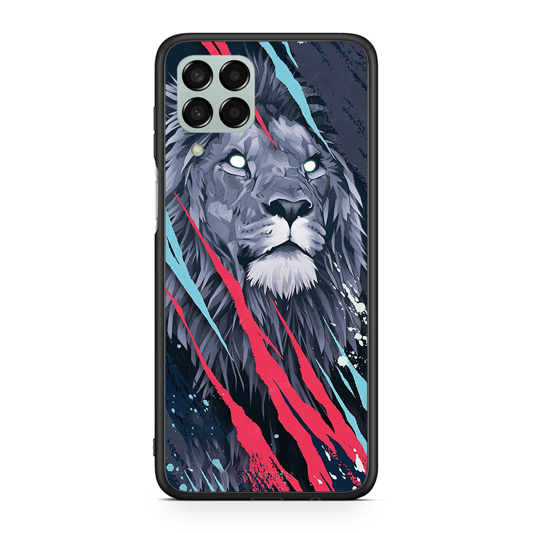 4 - Samsung M33 Lion Designer PopArt case, cover, bumper