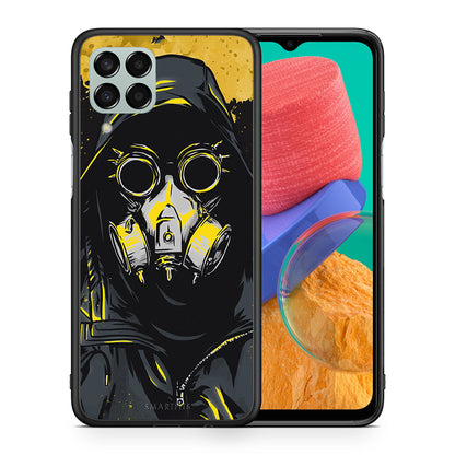 Θήκη Samsung M33 Mask PopArt από τη Smartfits με σχέδιο στο πίσω μέρος και μαύρο περίβλημα | Samsung M33 Mask PopArt case with colorful back and black bezels