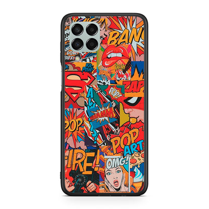 Samsung M33 PopArt OMG θήκη από τη Smartfits με σχέδιο στο πίσω μέρος και μαύρο περίβλημα | Smartphone case with colorful back and black bezels by Smartfits