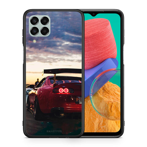 Θήκη Samsung M33 Racing Supra από τη Smartfits με σχέδιο στο πίσω μέρος και μαύρο περίβλημα | Samsung M33 Racing Supra case with colorful back and black bezels
