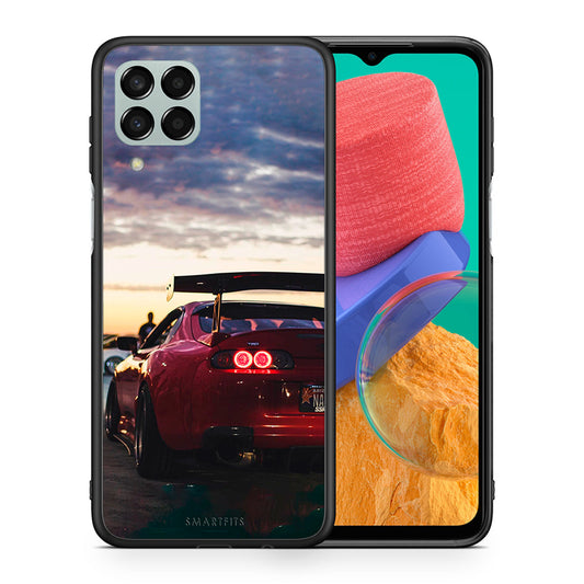 Θήκη Samsung M33 Racing Supra από τη Smartfits με σχέδιο στο πίσω μέρος και μαύρο περίβλημα | Samsung M33 Racing Supra case with colorful back and black bezels