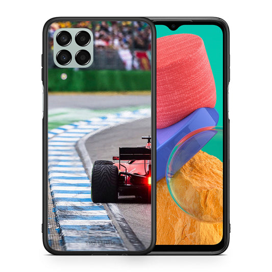 Θήκη Samsung M33 Racing Vibes από τη Smartfits με σχέδιο στο πίσω μέρος και μαύρο περίβλημα | Samsung M33 Racing Vibes case with colorful back and black bezels