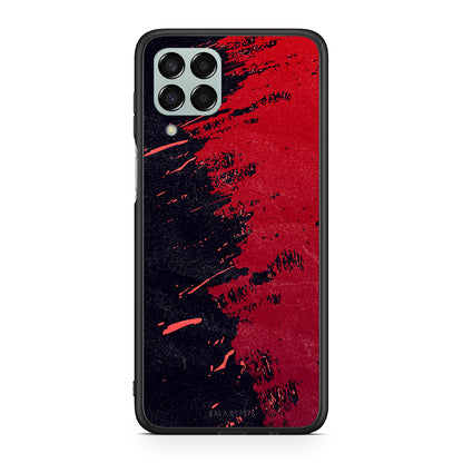 Samsung M33 Red Paint Θήκη Αγίου Βαλεντίνου από τη Smartfits με σχέδιο στο πίσω μέρος και μαύρο περίβλημα | Smartphone case with colorful back and black bezels by Smartfits