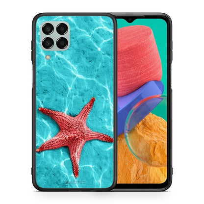 Θήκη Samsung M33 Red Starfish από τη Smartfits με σχέδιο στο πίσω μέρος και μαύρο περίβλημα | Samsung M33 Red Starfish case with colorful back and black bezels