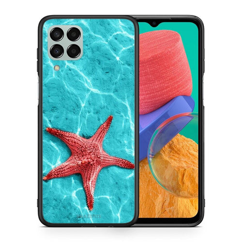 Θήκη Samsung M33 Red Starfish από τη Smartfits με σχέδιο στο πίσω μέρος και μαύρο περίβλημα | Samsung M33 Red Starfish case with colorful back and black bezels