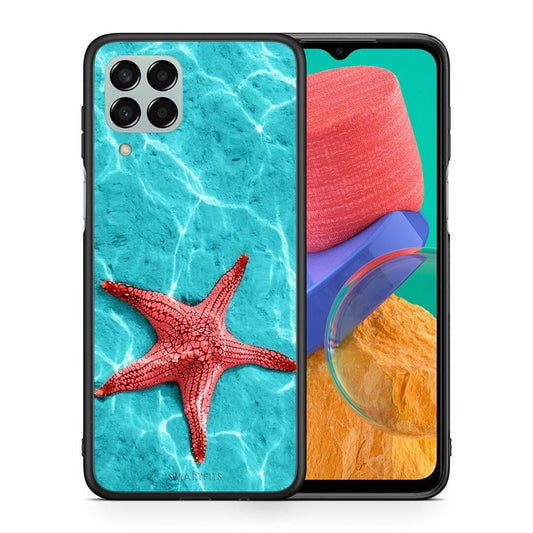 Θήκη Samsung M33 Red Starfish από τη Smartfits με σχέδιο στο πίσω μέρος και μαύρο περίβλημα | Samsung M33 Red Starfish case with colorful back and black bezels