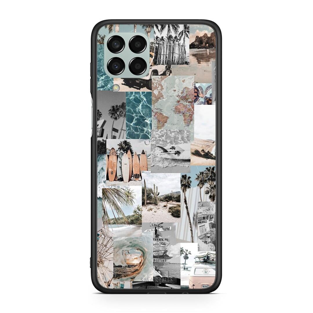Samsung M33 Retro Beach Life Θήκη από τη Smartfits με σχέδιο στο πίσω μέρος και μαύρο περίβλημα | Smartphone case with colorful back and black bezels by Smartfits