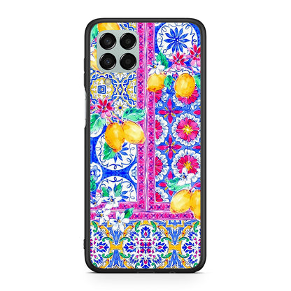 Samsung M33 Retro Spring θήκη από τη Smartfits με σχέδιο στο πίσω μέρος και μαύρο περίβλημα | Smartphone case with colorful back and black bezels by Smartfits