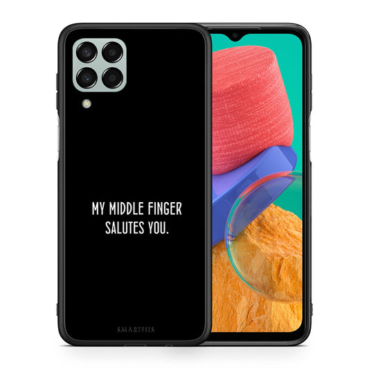 Θήκη Samsung M33 Salute από τη Smartfits με σχέδιο στο πίσω μέρος και μαύρο περίβλημα | Samsung M33 Salute case with colorful back and black bezels