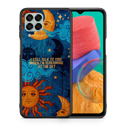 Θήκη Samsung M33 Screaming Sky από τη Smartfits με σχέδιο στο πίσω μέρος και μαύρο περίβλημα | Samsung M33 Screaming Sky case with colorful back and black bezels