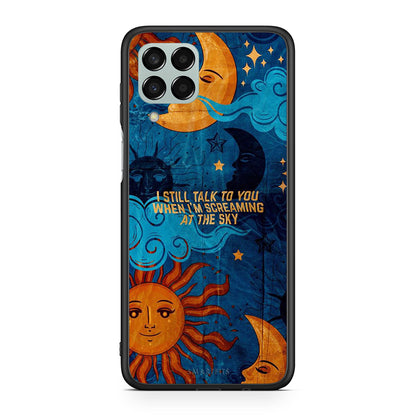 Samsung M33 Screaming Sky θήκη από τη Smartfits με σχέδιο στο πίσω μέρος και μαύρο περίβλημα | Smartphone case with colorful back and black bezels by Smartfits