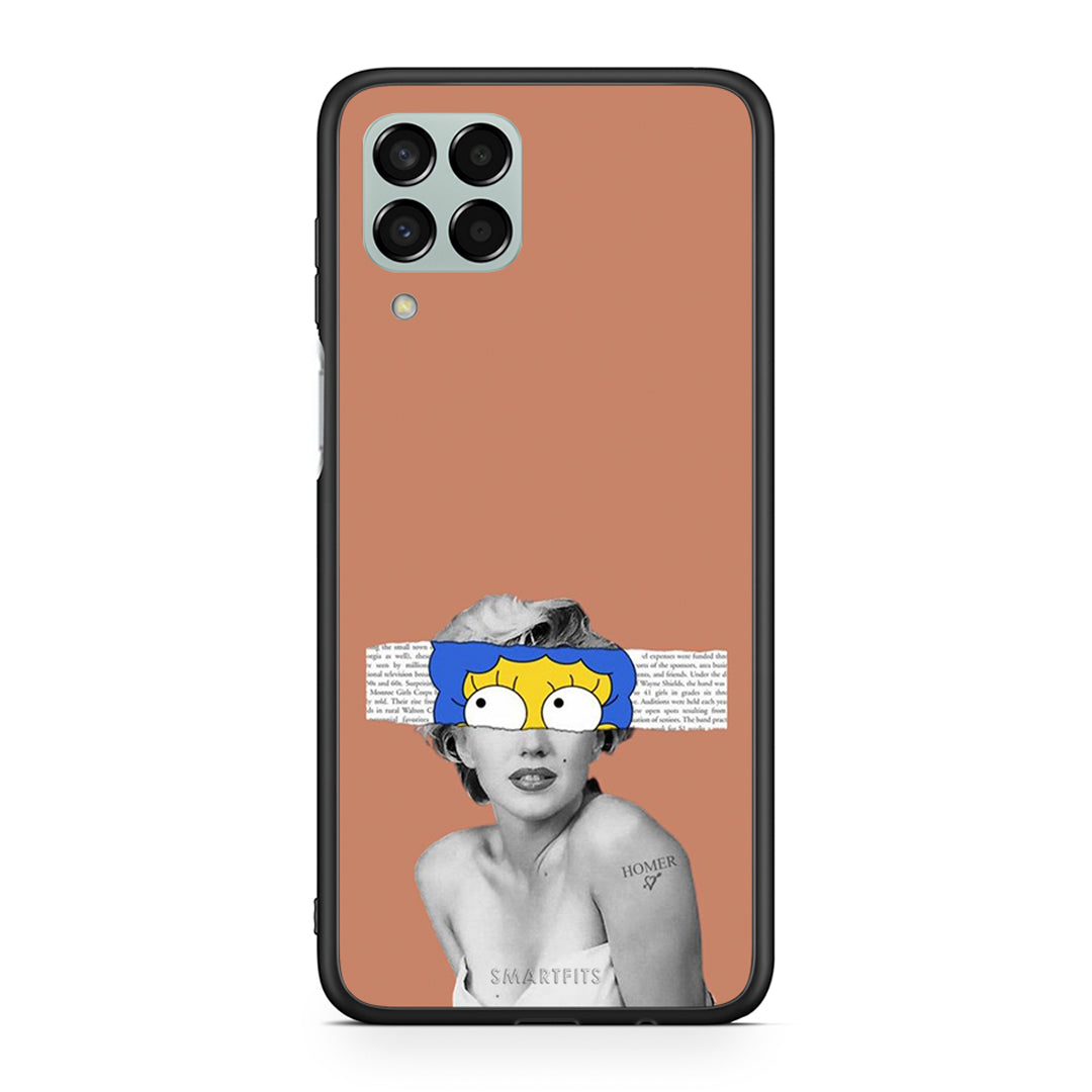 Samsung M33 Sim Merilyn θήκη από τη Smartfits με σχέδιο στο πίσω μέρος και μαύρο περίβλημα | Smartphone case with colorful back and black bezels by Smartfits