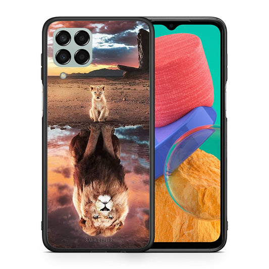 Θήκη Αγίου Βαλεντίνου Samsung M33 Sunset Dreams από τη Smartfits με σχέδιο στο πίσω μέρος και μαύρο περίβλημα | Samsung M33 Sunset Dreams case with colorful back and black bezels