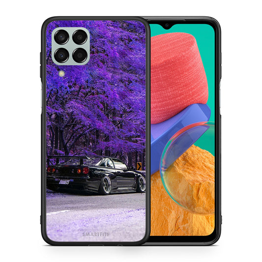 Θήκη Αγίου Βαλεντίνου Samsung M33 Super Car από τη Smartfits με σχέδιο στο πίσω μέρος και μαύρο περίβλημα | Samsung M33 Super Car case with colorful back and black bezels