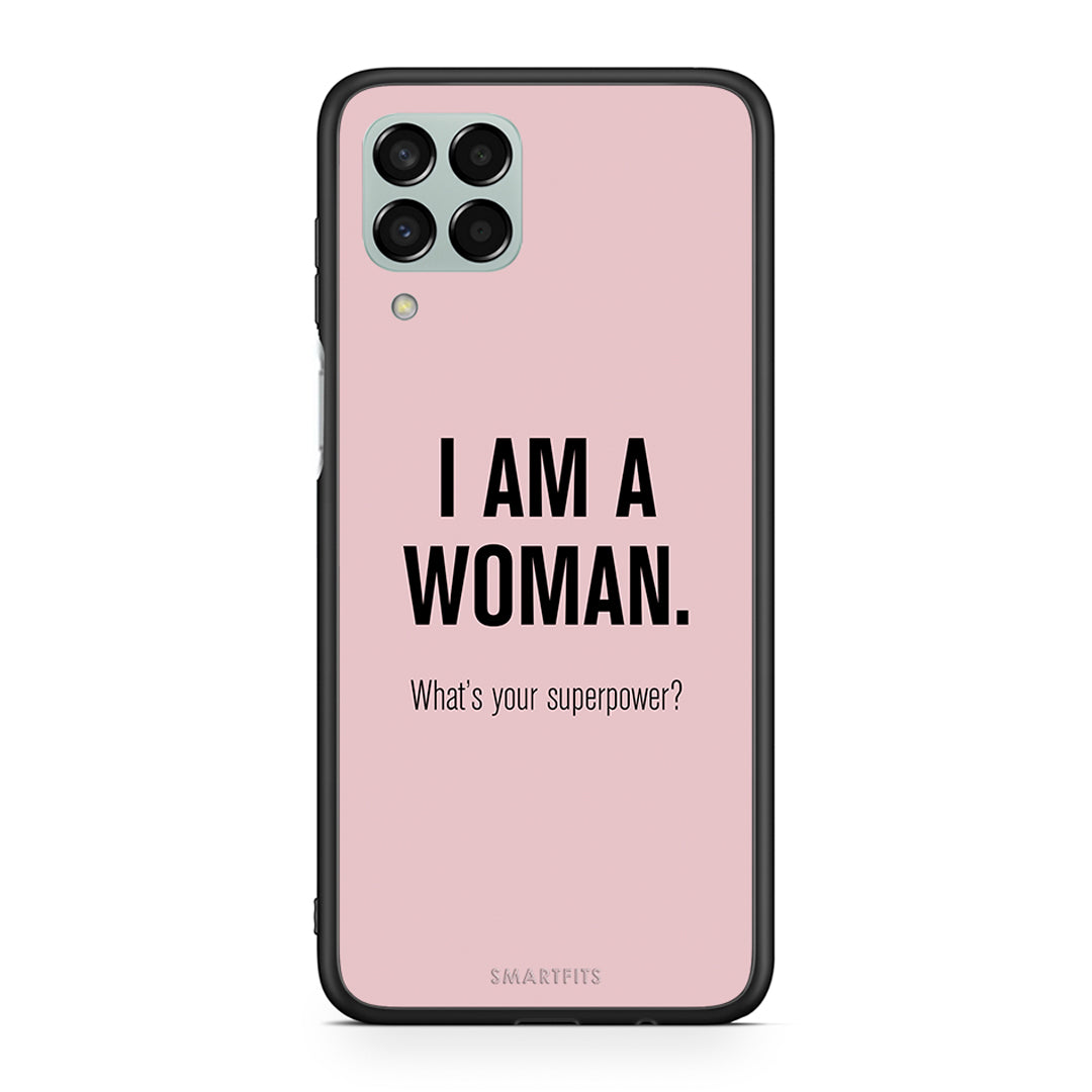 Samsung M33 Superpower Woman θήκη από τη Smartfits με σχέδιο στο πίσω μέρος και μαύρο περίβλημα | Smartphone case with colorful back and black bezels by Smartfits