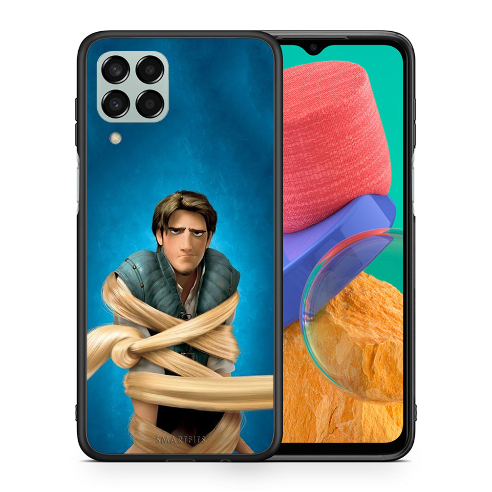 Θήκη Αγίου Βαλεντίνου Samsung M33 Tangled 1 από τη Smartfits με σχέδιο στο πίσω μέρος και μαύρο περίβλημα | Samsung M33 Tangled 1 case with colorful back and black bezels