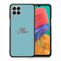 Thumbnail for Θήκη Samsung M33 Positive Text από τη Smartfits με σχέδιο στο πίσω μέρος και μαύρο περίβλημα | Samsung M33 Positive Text case with colorful back and black bezels
