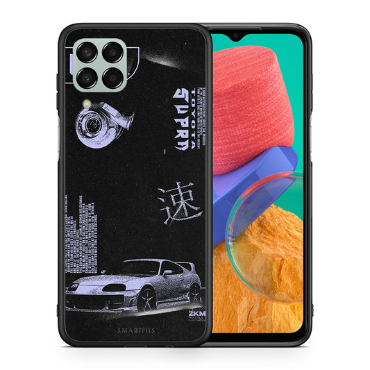Θήκη Αγίου Βαλεντίνου Samsung M33 Tokyo Drift από τη Smartfits με σχέδιο στο πίσω μέρος και μαύρο περίβλημα | Samsung M33 Tokyo Drift case with colorful back and black bezels