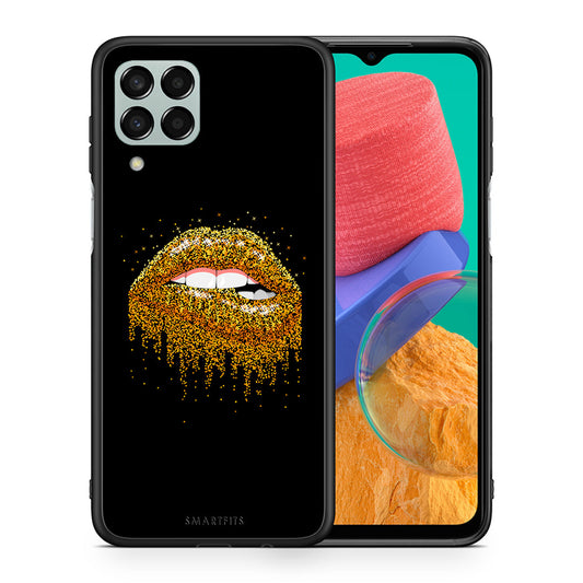 Θήκη Samsung M33 Golden Valentine από τη Smartfits με σχέδιο στο πίσω μέρος και μαύρο περίβλημα | Samsung M33 Golden Valentine case with colorful back and black bezels
