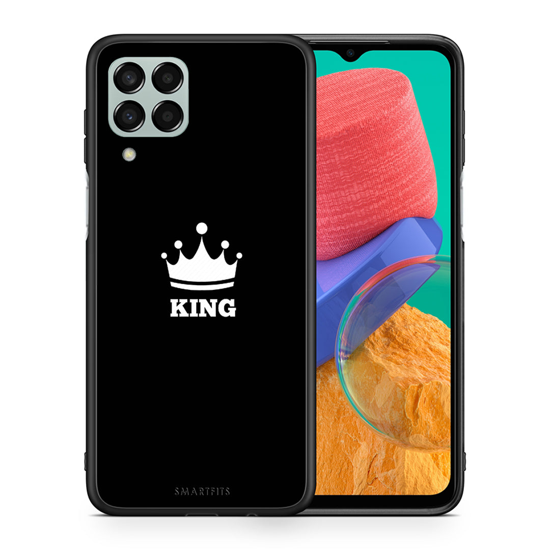 Θήκη Samsung M33 King Valentine από τη Smartfits με σχέδιο στο πίσω μέρος και μαύρο περίβλημα | Samsung M33 King Valentine case with colorful back and black bezels