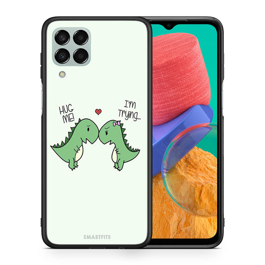 Θήκη Samsung M33 Rex Valentine από τη Smartfits με σχέδιο στο πίσω μέρος και μαύρο περίβλημα | Samsung M33 Rex Valentine case with colorful back and black bezels