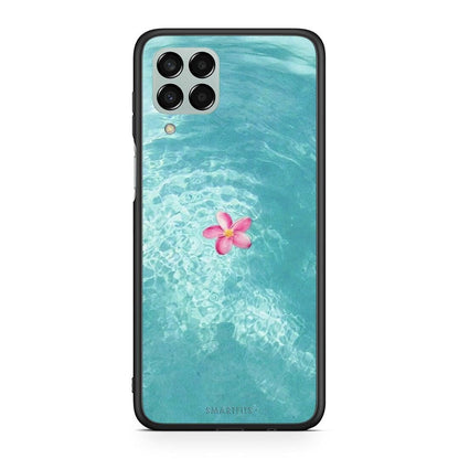 Samsung M33 Water Flower Θήκη από τη Smartfits με σχέδιο στο πίσω μέρος και μαύρο περίβλημα | Smartphone case with colorful back and black bezels by Smartfits
