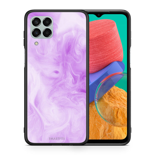 Θήκη Samsung M33 Lavender Watercolor από τη Smartfits με σχέδιο στο πίσω μέρος και μαύρο περίβλημα | Samsung M33 Lavender Watercolor case with colorful back and black bezels
