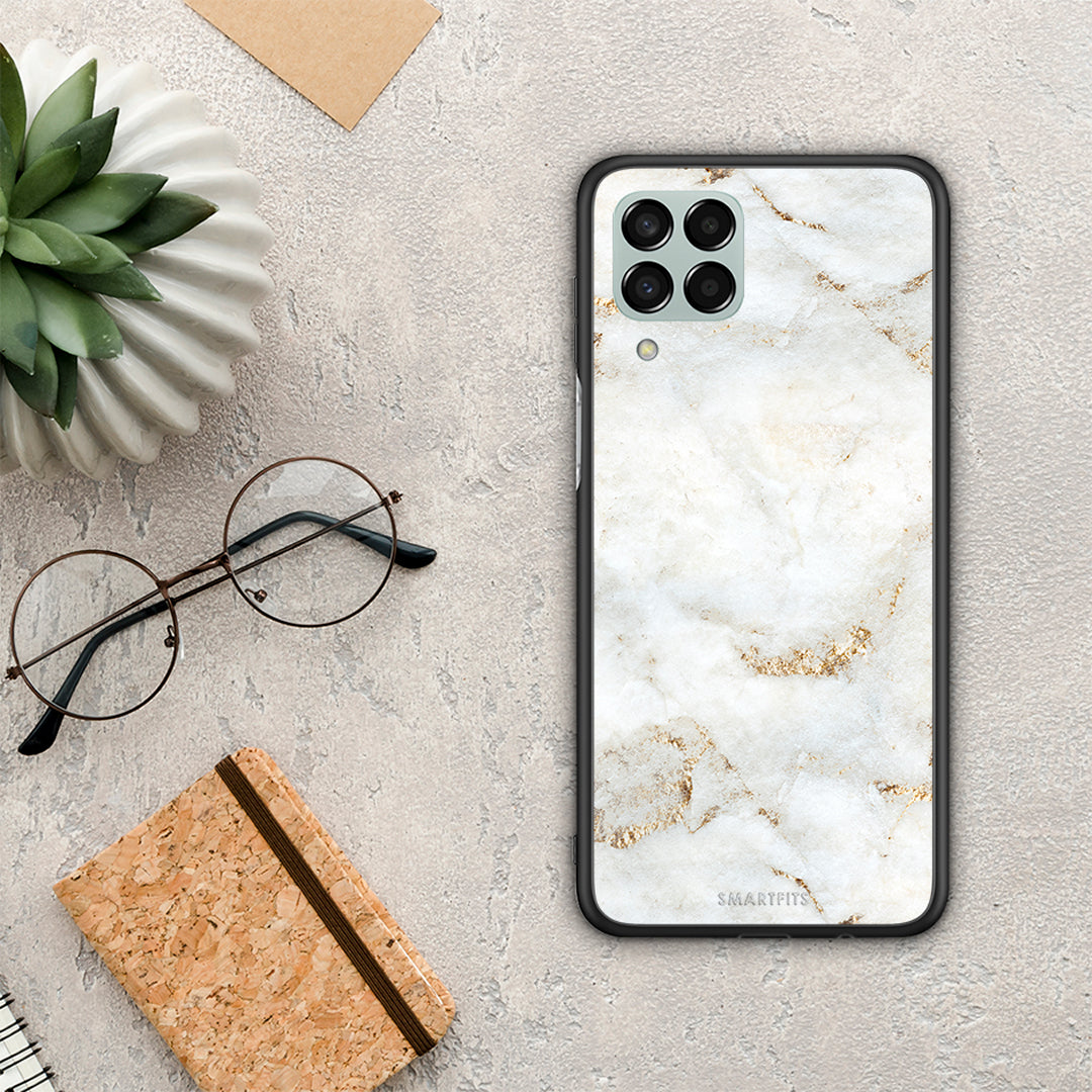 White Gold Marble - Samsung Galaxy M33 θήκη
