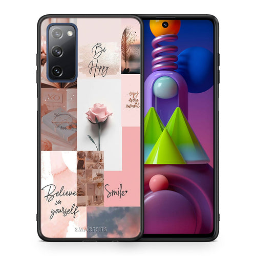 Θήκη Samsung Galaxy M51 Aesthetic Collage από τη Smartfits με σχέδιο στο πίσω μέρος και μαύρο περίβλημα | Samsung Galaxy M51 Aesthetic Collage case with colorful back and black bezels