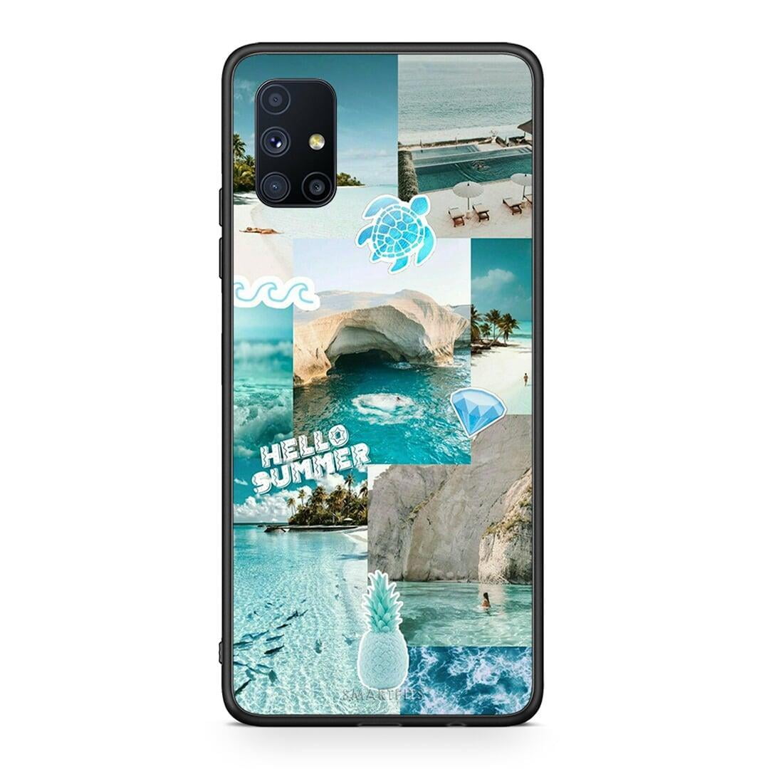 Θήκη Samsung Galaxy M51 Aesthetic Summer από τη Smartfits με σχέδιο στο πίσω μέρος και μαύρο περίβλημα | Samsung Galaxy M51 Aesthetic Summer case with colorful back and black bezels