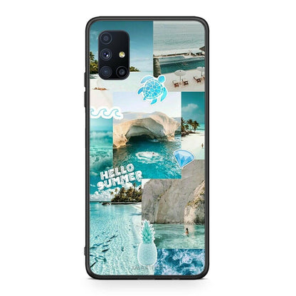 Θήκη Samsung Galaxy M51 Aesthetic Summer από τη Smartfits με σχέδιο στο πίσω μέρος και μαύρο περίβλημα | Samsung Galaxy M51 Aesthetic Summer case with colorful back and black bezels