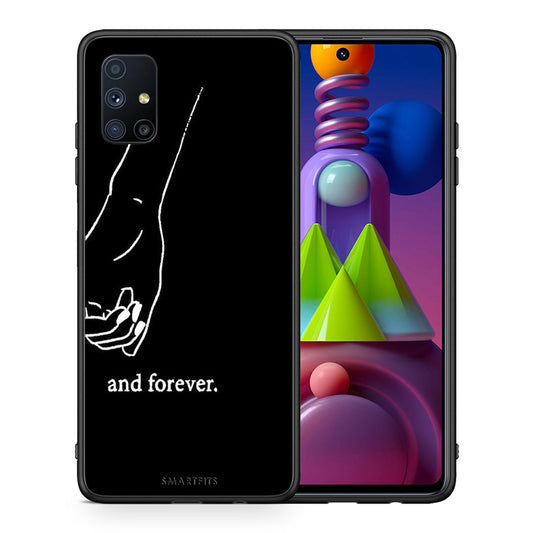 Θήκη Αγίου Βαλεντίνου Samsung Galaxy M51 Always & Forever 2 από τη Smartfits με σχέδιο στο πίσω μέρος και μαύρο περίβλημα | Samsung Galaxy M51 Always & Forever 2 case with colorful back and black bezels