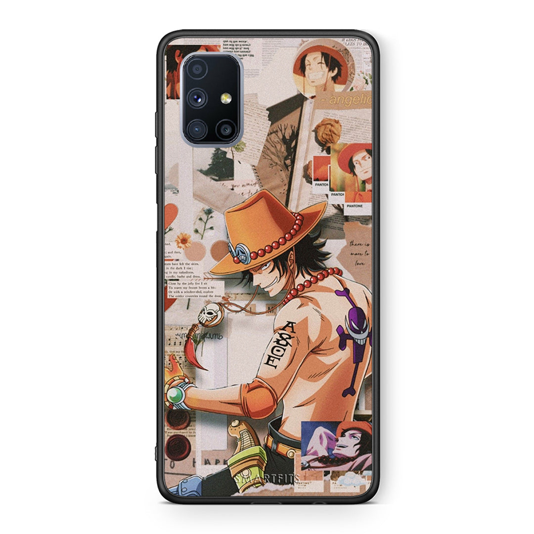 Θήκη Samsung Galaxy M51 Anime Collage από τη Smartfits με σχέδιο στο πίσω μέρος και μαύρο περίβλημα | Samsung Galaxy M51 Anime Collage case with colorful back and black bezels