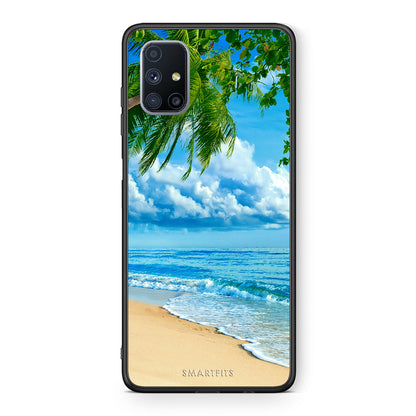 Θήκη Samsung Galaxy M51 Beautiful Beach από τη Smartfits με σχέδιο στο πίσω μέρος και μαύρο περίβλημα | Samsung Galaxy M51 Beautiful Beach case with colorful back and black bezels