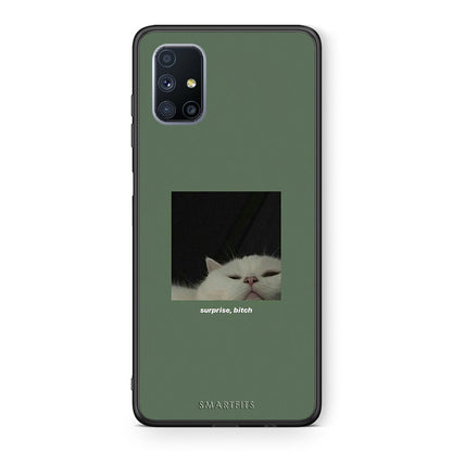 Θήκη Samsung Galaxy M51 Bitch Surprise από τη Smartfits με σχέδιο στο πίσω μέρος και μαύρο περίβλημα | Samsung Galaxy M51 Bitch Surprise case with colorful back and black bezels