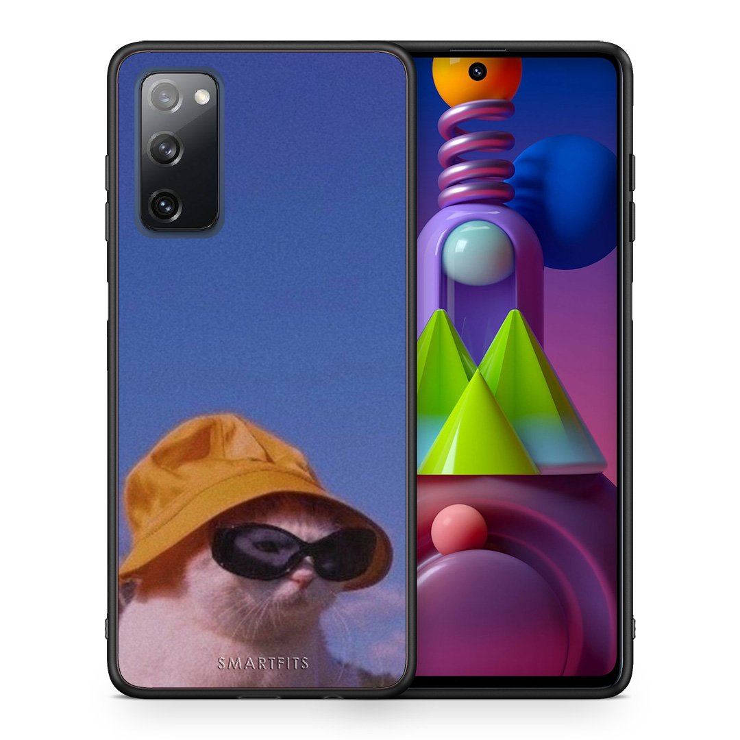 Θήκη Samsung Galaxy M51 Cat Diva από τη Smartfits με σχέδιο στο πίσω μέρος και μαύρο περίβλημα | Samsung Galaxy M51 Cat Diva case with colorful back and black bezels