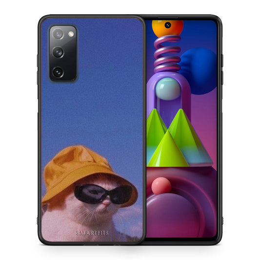 Θήκη Samsung Galaxy M51 Cat Diva από τη Smartfits με σχέδιο στο πίσω μέρος και μαύρο περίβλημα | Samsung Galaxy M51 Cat Diva case with colorful back and black bezels