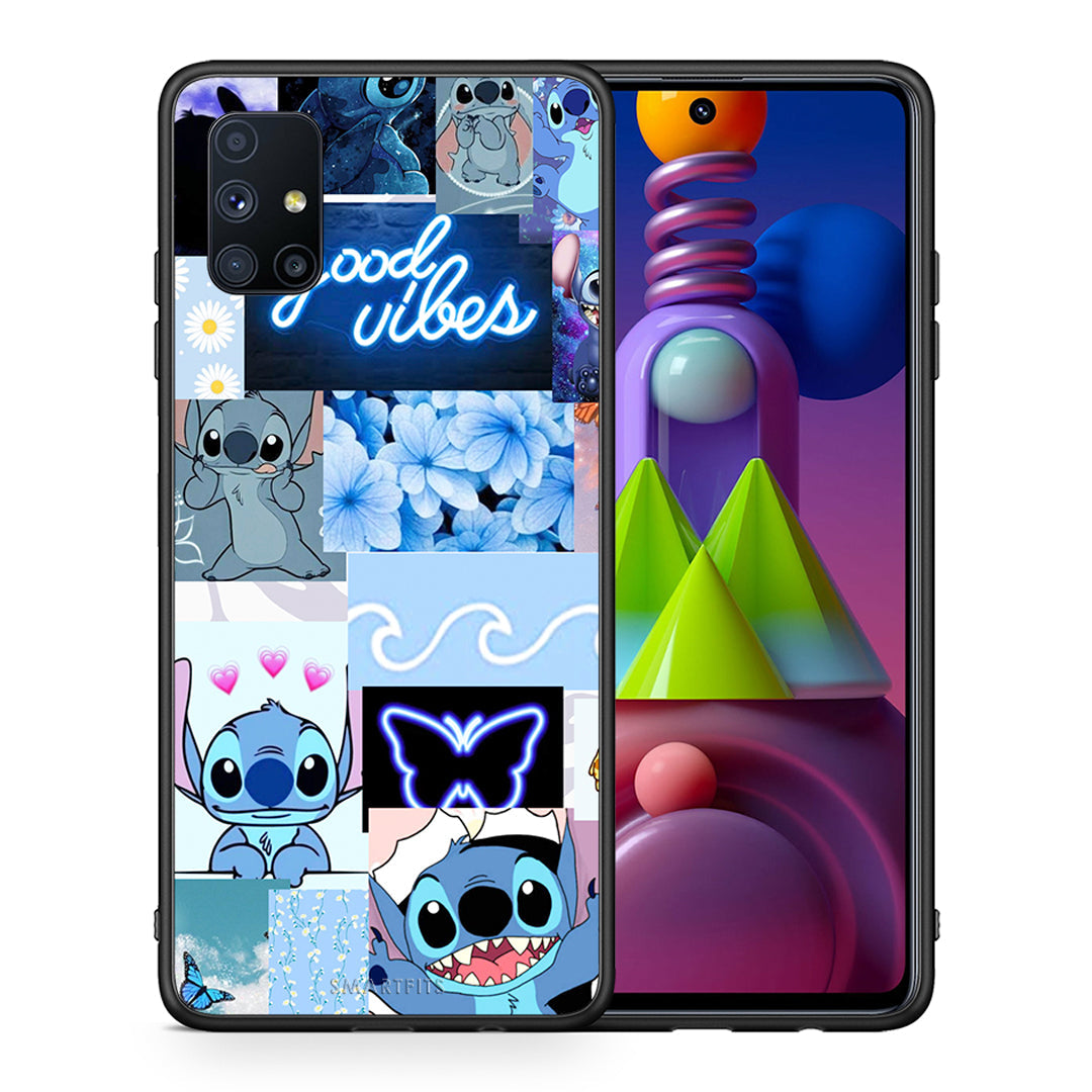 Θήκη Αγίου Βαλεντίνου Samsung Galaxy M51 Collage Good Vibes από τη Smartfits με σχέδιο στο πίσω μέρος και μαύρο περίβλημα | Samsung Galaxy M51 Collage Good Vibes case with colorful back and black bezels