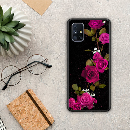 Flower Red Roses - Samsung Galaxy M51 θήκη