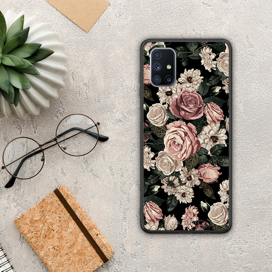 Flower Wild Roses - Samsung Galaxy M51 θήκη