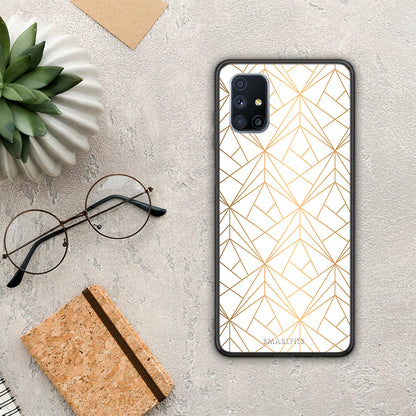 Geometric Luxury White - Samsung Galaxy M51 θήκη