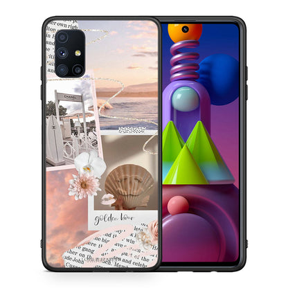 Θήκη Αγίου Βαλεντίνου Samsung Galaxy M51 Golden Hour από τη Smartfits με σχέδιο στο πίσω μέρος και μαύρο περίβλημα | Samsung Galaxy M51 Golden Hour case with colorful back and black bezels