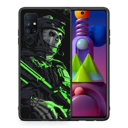 Θήκη Αγίου Βαλεντίνου Samsung Galaxy M51 Green Soldier από τη Smartfits με σχέδιο στο πίσω μέρος και μαύρο περίβλημα | Samsung Galaxy M51 Green Soldier case with colorful back and black bezels
