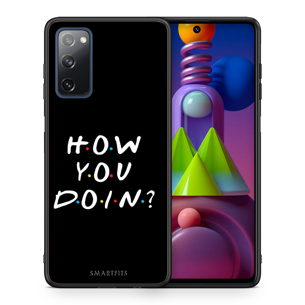 Θήκη Samsung Galaxy M51 How You Doin από τη Smartfits με σχέδιο στο πίσω μέρος και μαύρο περίβλημα | Samsung Galaxy M51 How You Doin case with colorful back and black bezels