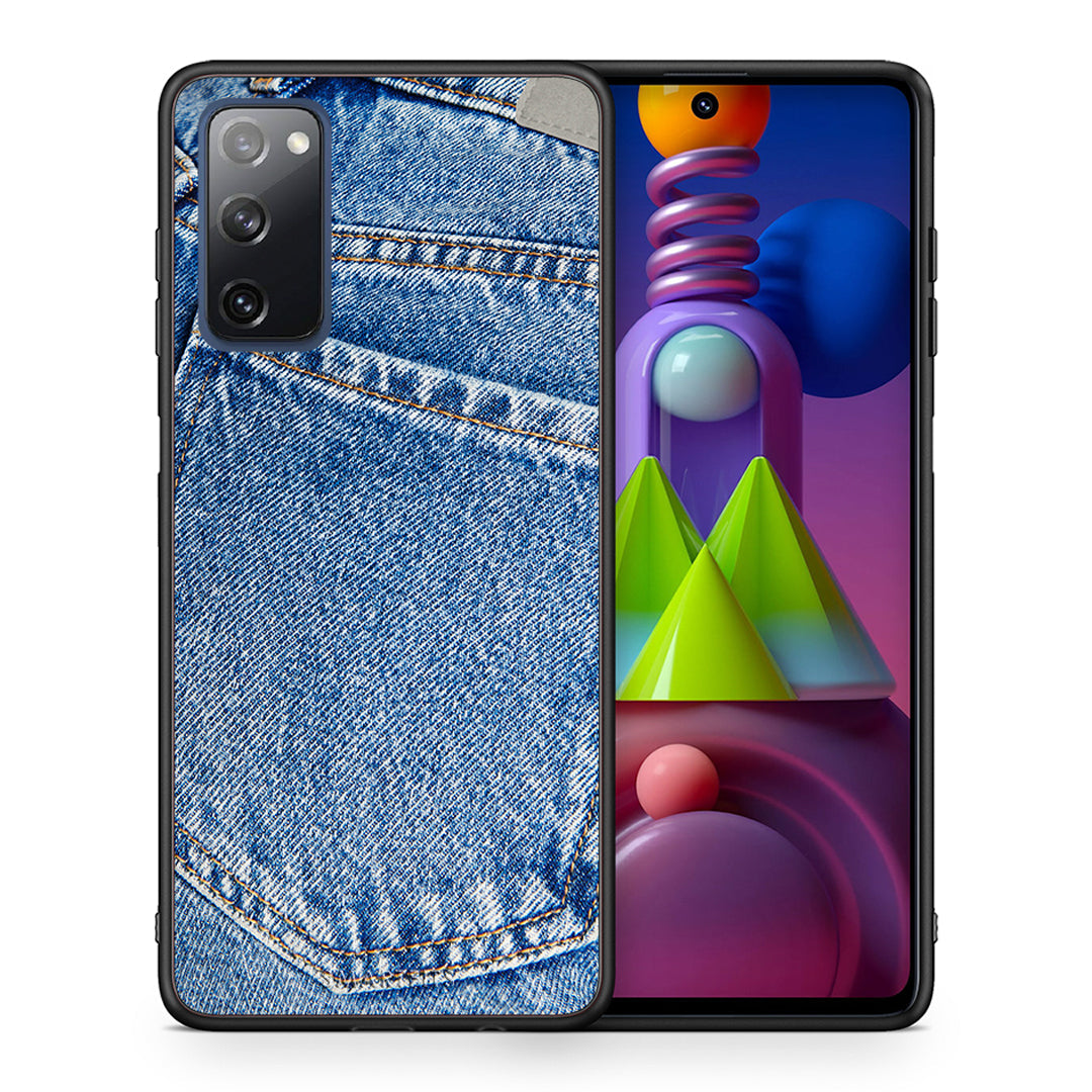 Θήκη Samsung Galaxy M51 Jeans Pocket από τη Smartfits με σχέδιο στο πίσω μέρος και μαύρο περίβλημα | Samsung Galaxy M51 Jeans Pocket case with colorful back and black bezels