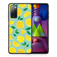 Thumbnail for Θήκη Samsung Galaxy M51 Lemons από τη Smartfits με σχέδιο στο πίσω μέρος και μαύρο περίβλημα | Samsung Galaxy M51 Lemons case with colorful back and black bezels